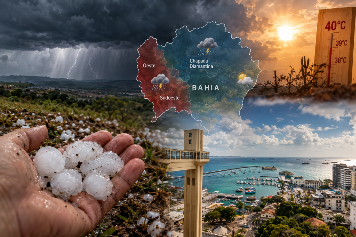 Inema prevê possibilidade de granizo em áreas do Sudoeste e Oeste da Bahia nesta quinta (24)